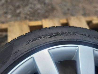 2009 Audi A4 Wheel Rim & Tire Pirelli P Zero 245/45r17 2pcs OEM