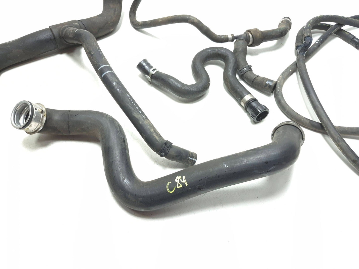 2010 Mercedes S400 Radiator Coolant Hose Tube Pipe 5pcs OEM