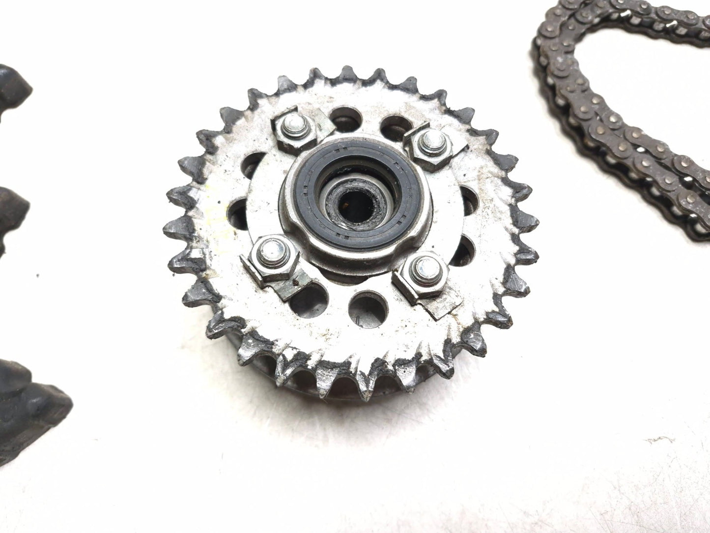 2021 Kawasaki Z125 Pro Br125j Rear Hub W/ Sprocket Assy & Drive Chain OEM