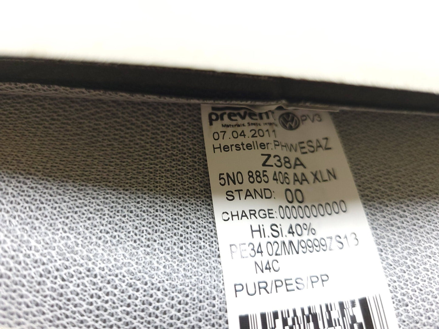 2011 Volkswagen Tiguan Rear Seat Lower $ Upper Cushion Second 2nd Row OEM