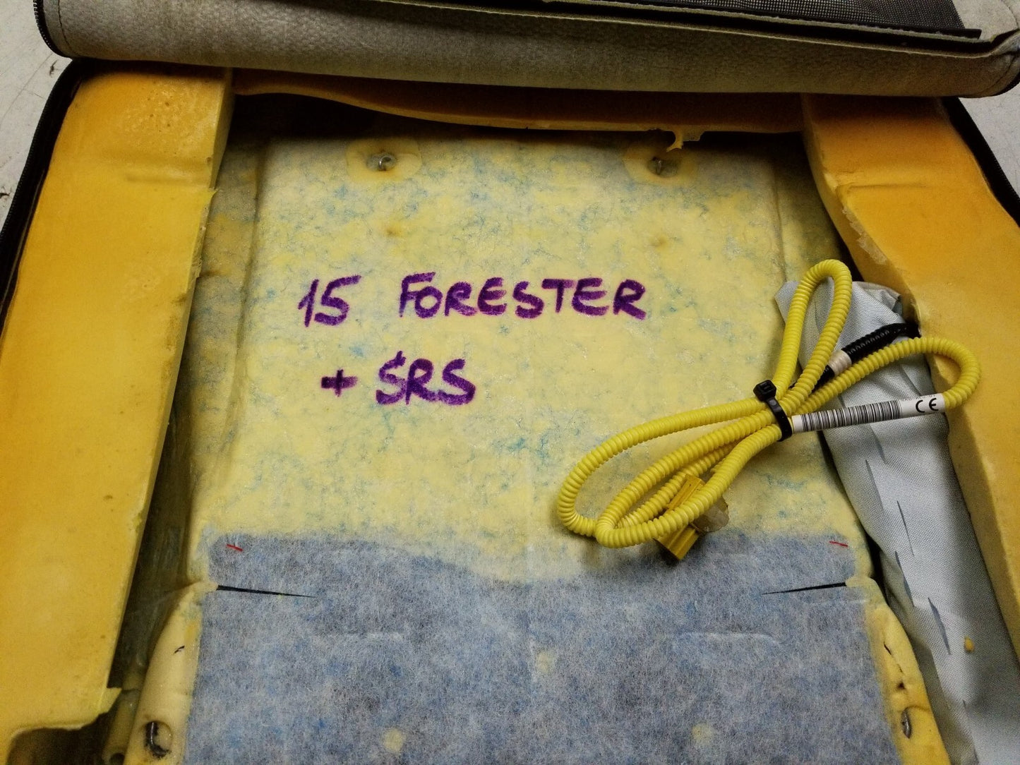 14-16 Subaru Forester Front Passenger Seat Upper Cushion OEM