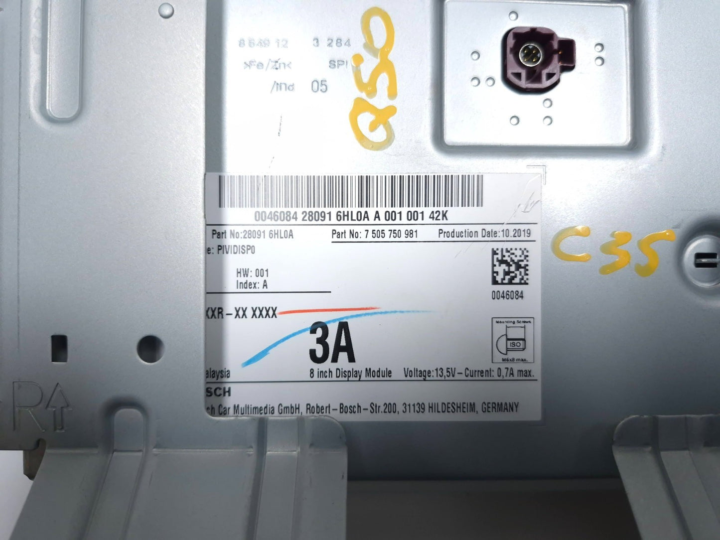 2020 Infiniti Q50 Information Media Navigation Display Screen 28091-6hl0a Oem✅