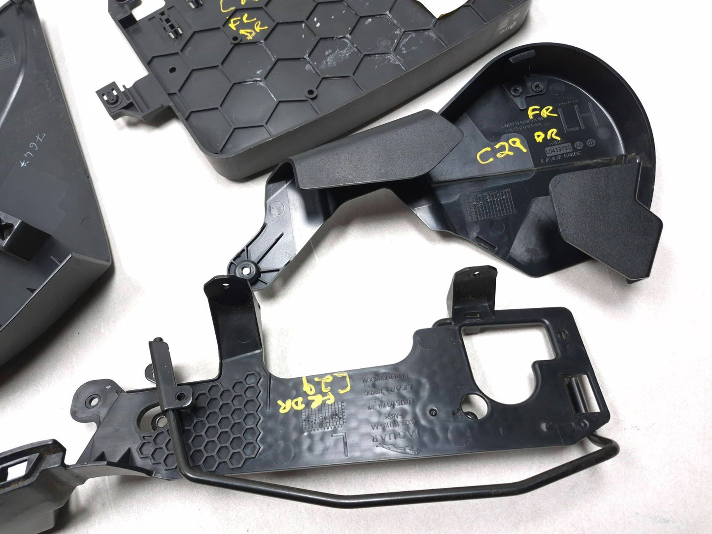 2017 Jaguar Xe Front Left Driver Seat Trim Cover & Switch 5pcs OEM