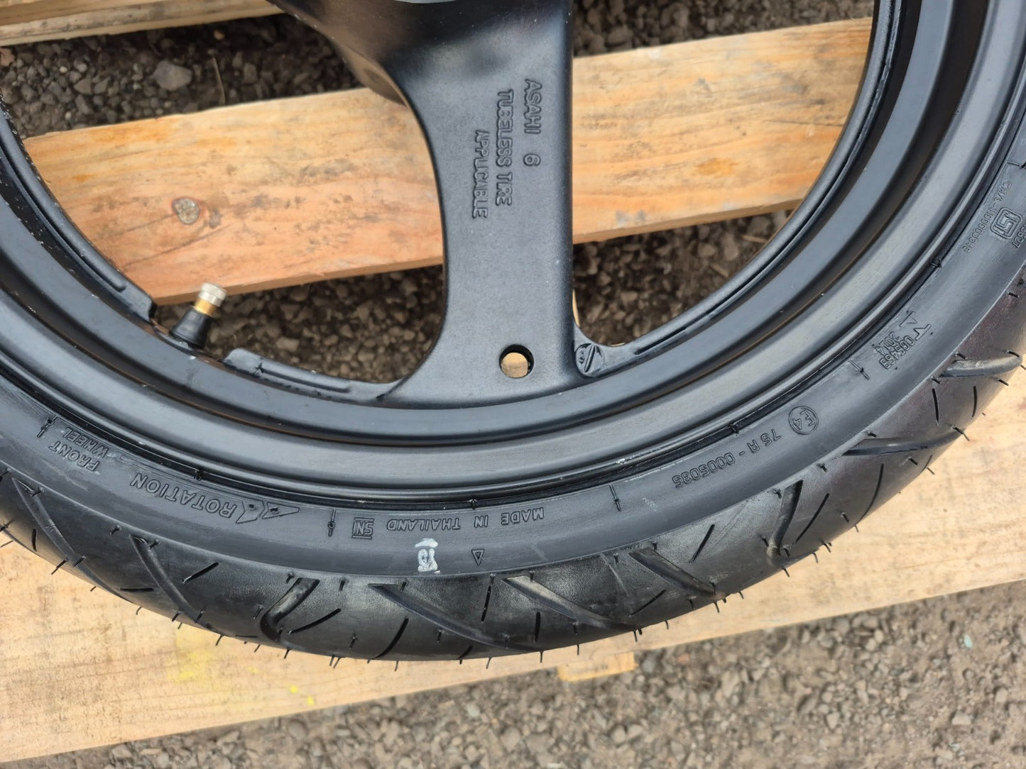 2006 Suzuki Gs500 Wheel Rim W/ Tire Rear & Front Pair R17 OEM
