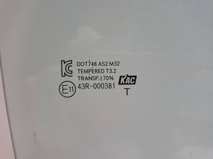 2014 Hyundai Accent Window Door Glass Right Rear Passenger OEM
