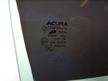 2008 Acura Tl Rear Door Window Glass Passenger Side Right  OEM