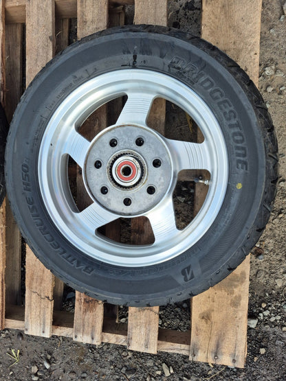 2001 Kawasaki Vulcan 1500 Vn1500 Wheel Rim & Tire Front & Rear *straight* OEM