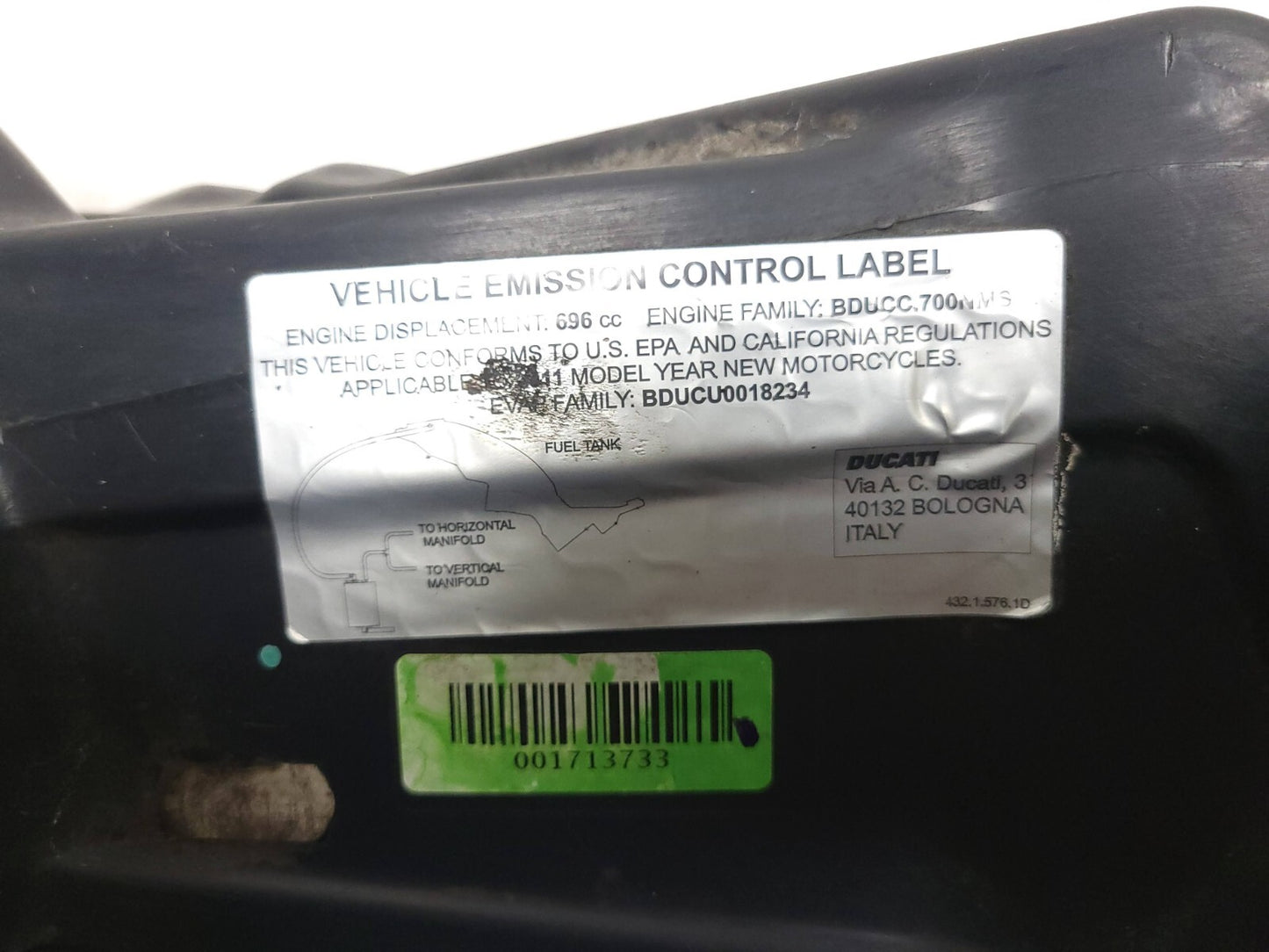 2008 - 2014 Ducati Monster 696 Fuel Tank OEM