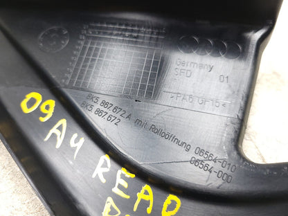 09 - 16 Audi A4 S4 Sedan Door Window Frame Trim Rear Passenger Side Right OEM