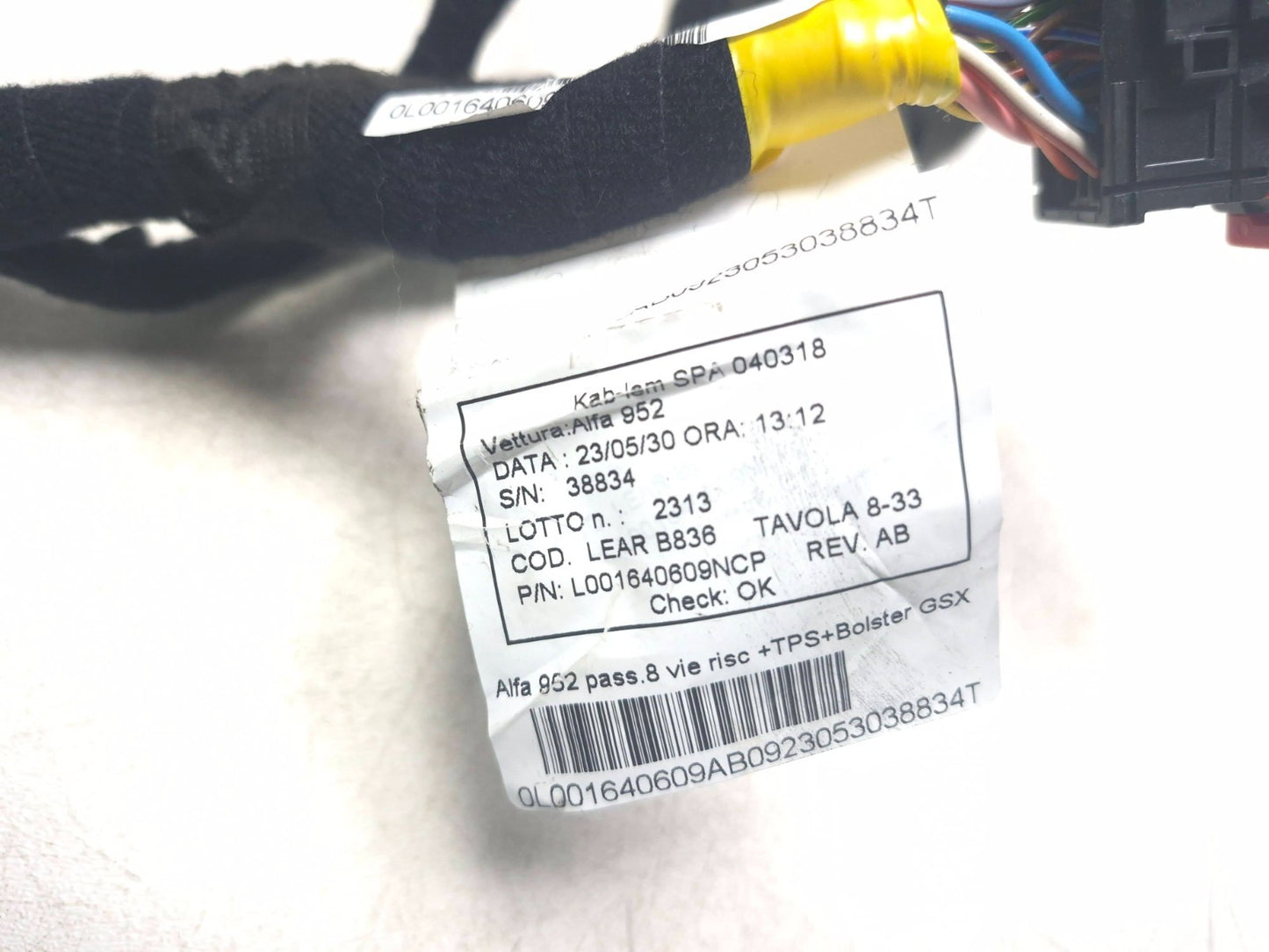 2024 Alfa Romeo Stelvio Seat Wire Wiring Harness Front Passenger Side Right OEM