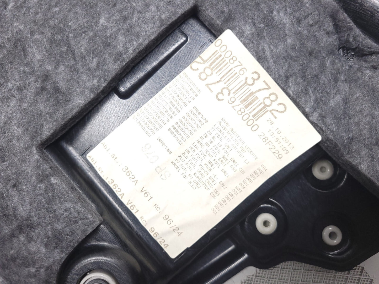 2014 Mercedes E350 Rear Driver Door Panel OEM