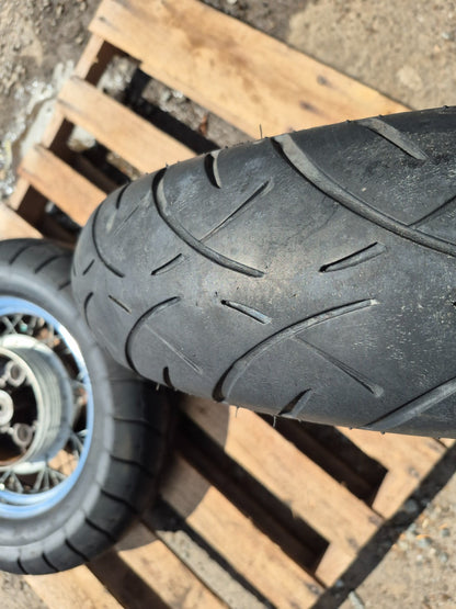 1999 Yamaha V Star Xvs650 Classic Wheel Rim & Tire Front & Rear *straight* OEM
