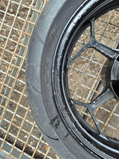 2014 Kawasaki Ninja 300 Ex300a Rear & Front Wheel W/ Tire R 17 OEM