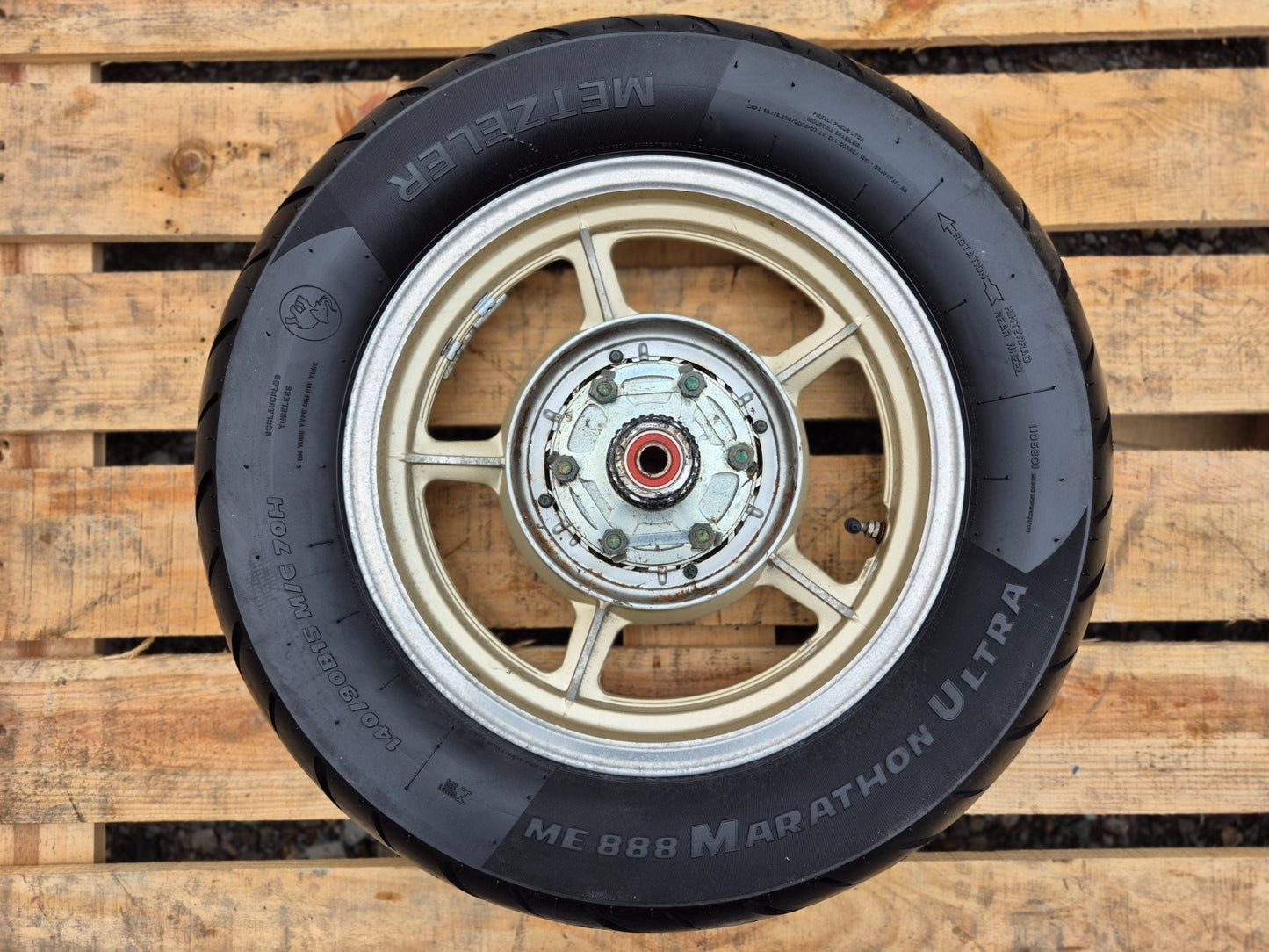 1996 Yamaha Virago Xv750 Rear & Front Wheel W/ Tire Pair 15" 19" OEM