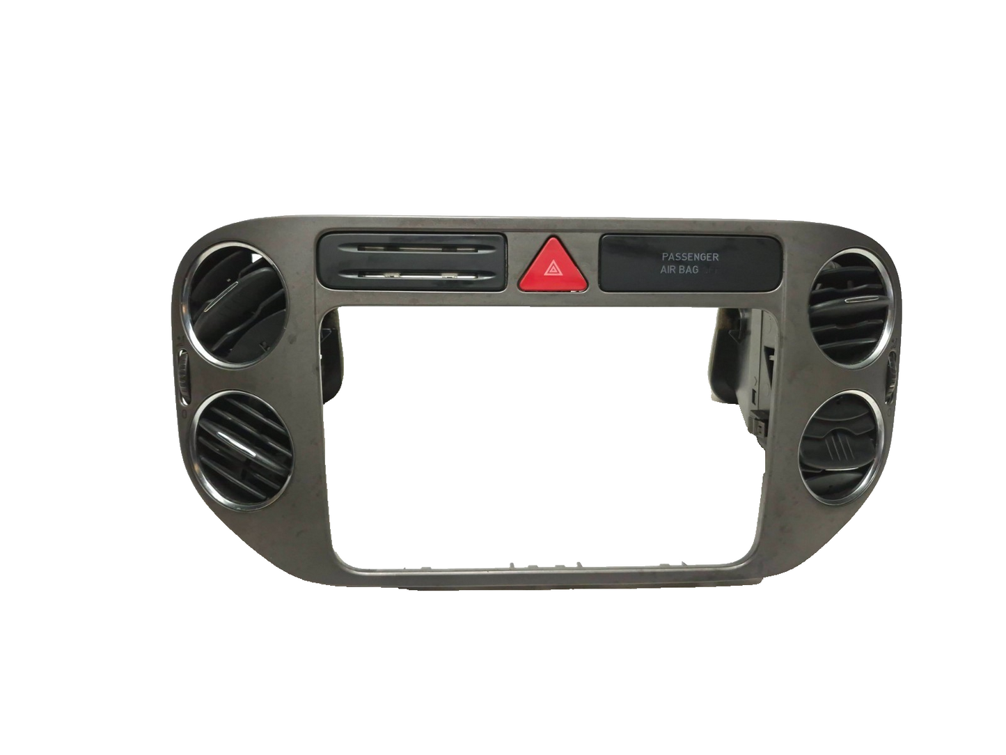 2011 Volkswagen Tiguan Dashboard Radio Trim Bezel With Air Vent Grille OEM