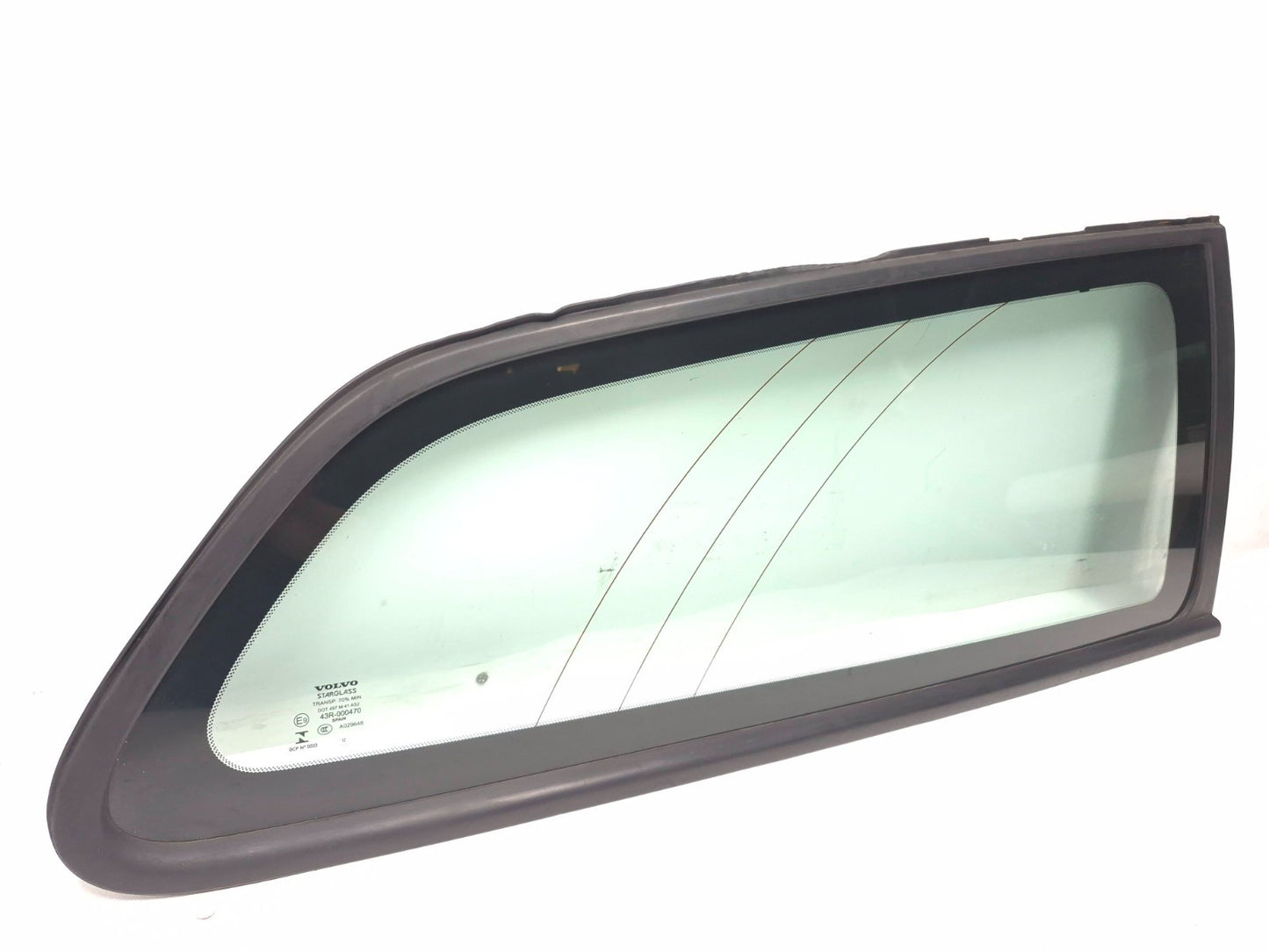 2012 Volvo C30 Rear Quarter Window Glass Passenger Side Right OEM