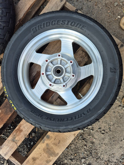 2001 Kawasaki Vulcan 1500 Vn1500 Wheel Rim & Tire Front & Rear *straight* OEM