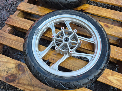 2007 Kawasaki Ninja 250 Ex250 Wheel Rim W/tire Front & Rear Pair OEM