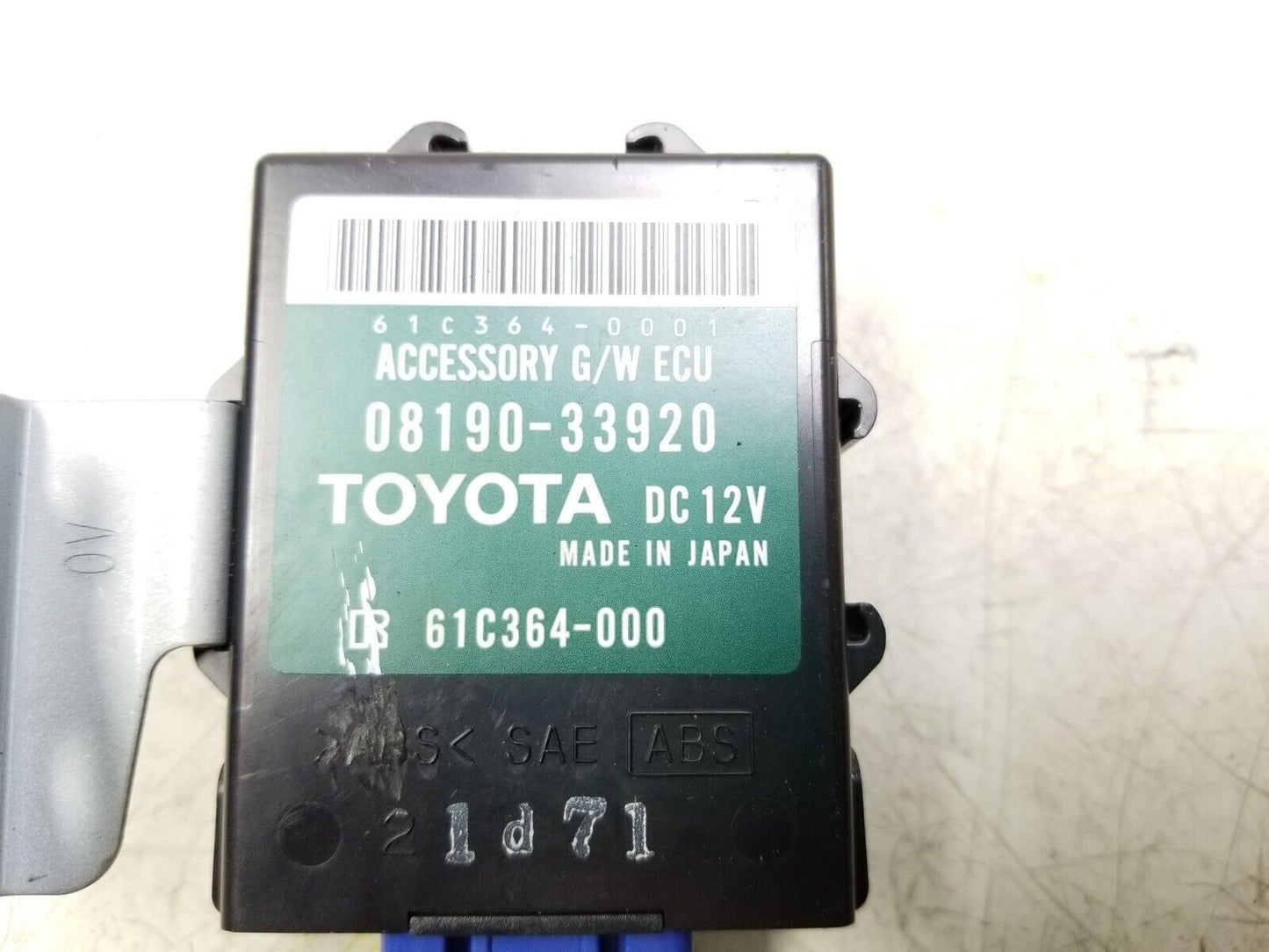 08 - 15 Scion Xb Accessory G/w Control Module Ecu 08190-33920 OEM