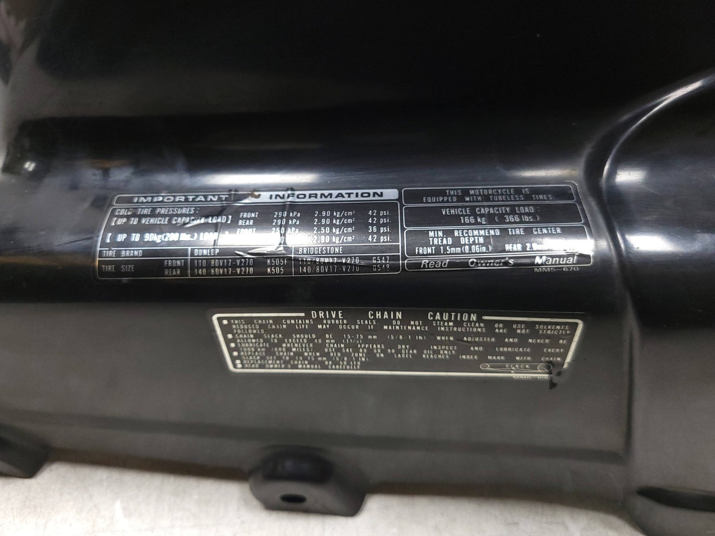 1987 1988 Honda Cbr1000f Rear Fender OEM