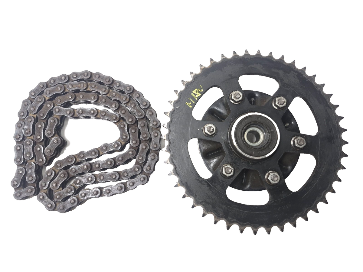 2018 Husqvarna Svartpilen 401 Rear Sprocket Hub & Drive Chain Pair OEM