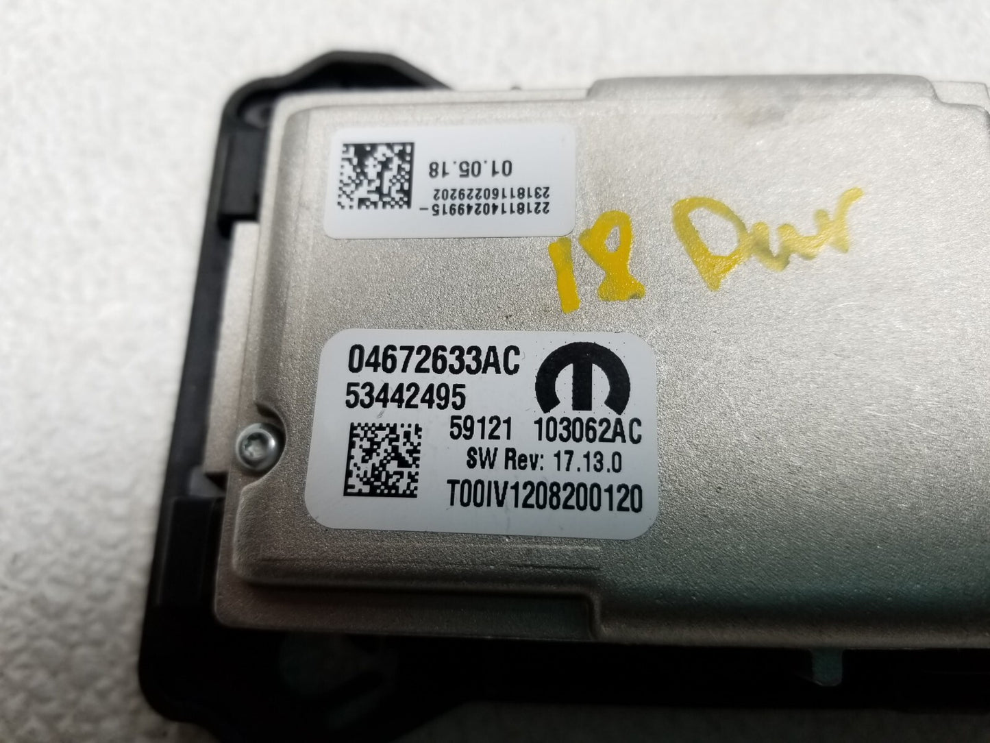2018 Dodge Durango Front Windshield Camera OEM