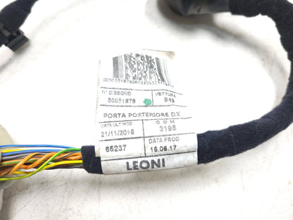 2018 Alfa Romeo Stelvio Door Wiring Harness Rear Passenger Side Right OEM