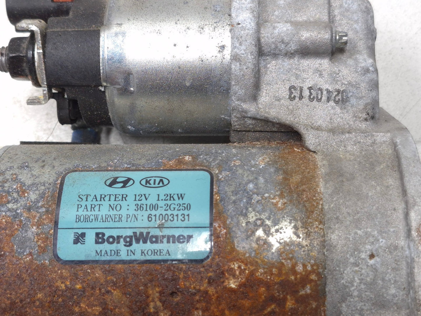 2018 Hyundai Sonata 2.4l Starter Motor 36100-2g250 12v 1.2kw OEM