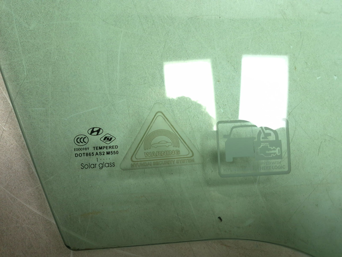 2012 Hyundai Sonata Front Passenger Door Window Glass OEM