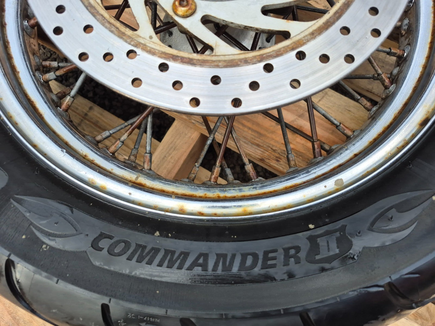 1999 Yamaha Xvs650 Front Wheel Rim W/ Tire 130/90 R16 OEM