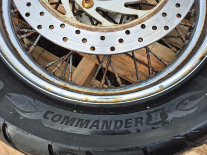 1999 Yamaha Xvs650 Front Wheel Rim W/ Tire 130/90 R16 OEM