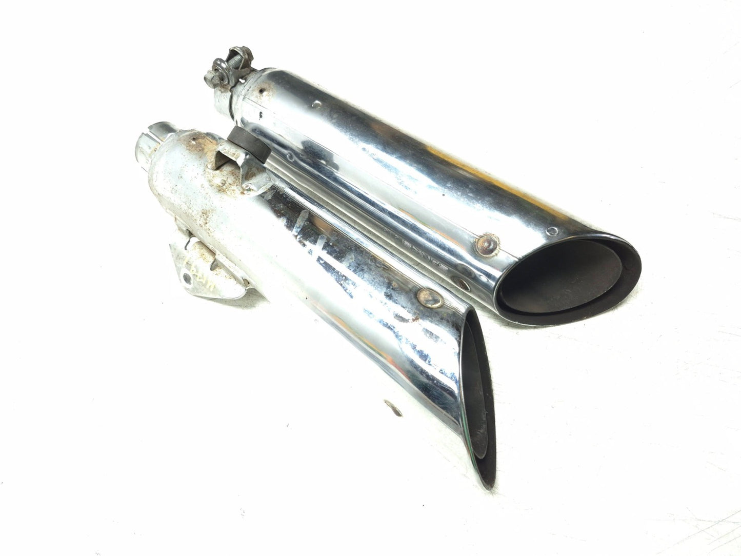 1985 Honda Shadow Vt500c Exhaust Muffler Left & Right Pair OEM
