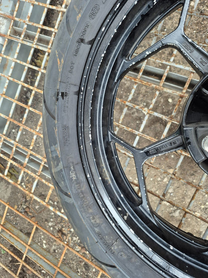 2014 Kawasaki Ninja 300 Ex300a Rear & Front Wheel W/ Tire R 17 OEM