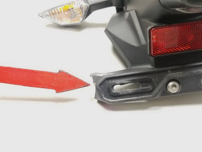 18 - 23 Kawasaki Ninja 400 Ex400 Tail Fairing License Holder & Turn Signal OEM