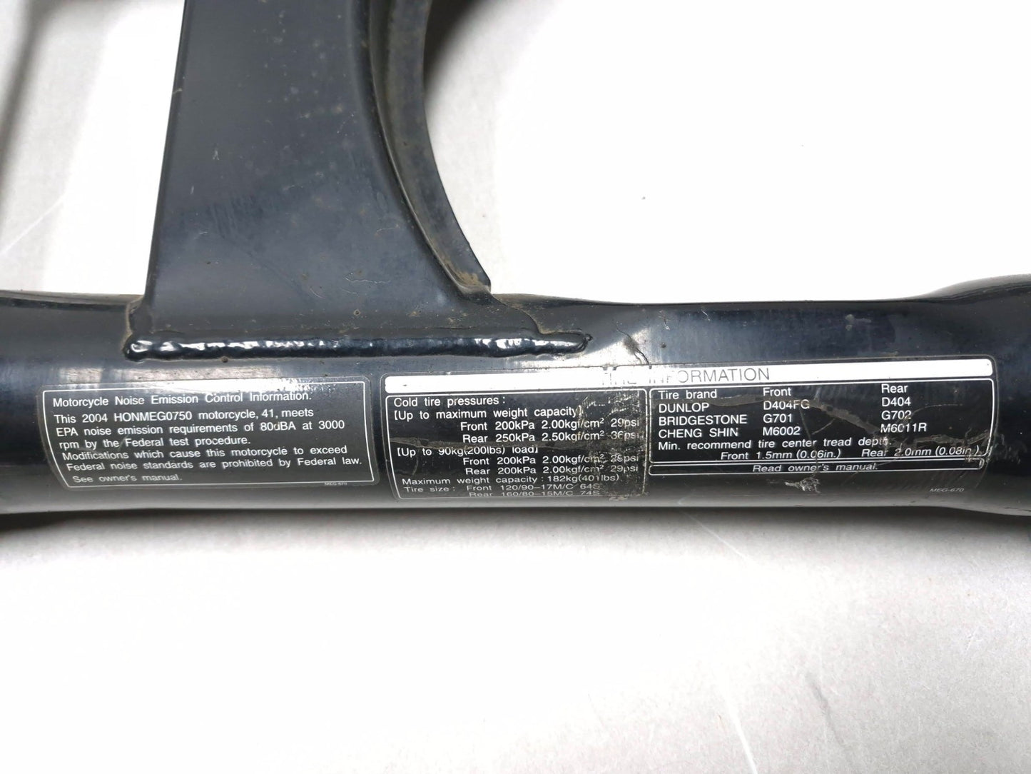 2004 Honda Shadow Aero Vt750c Swing Arm OEM
