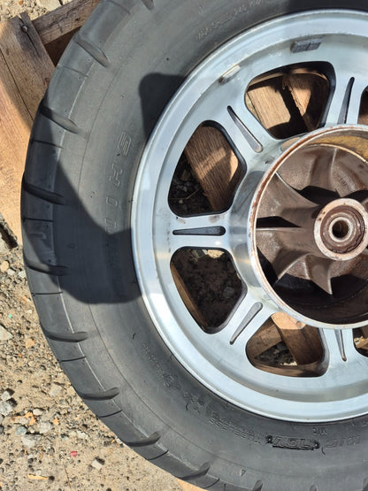 1991 Kawasaki Vulcan 500 En500 Wheel Rim & Tire Front & Rear *straight* OEM