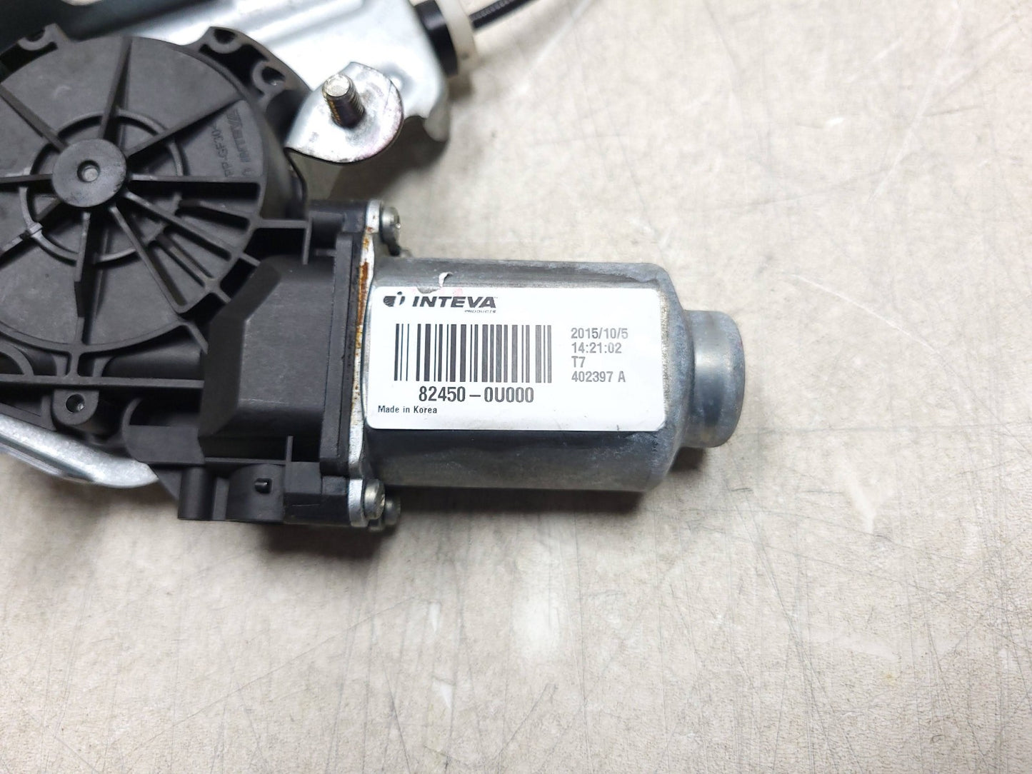 12-17 Hyundai Accent  Rear Right Pass Side Door Window Regulator W/ Motor OEM