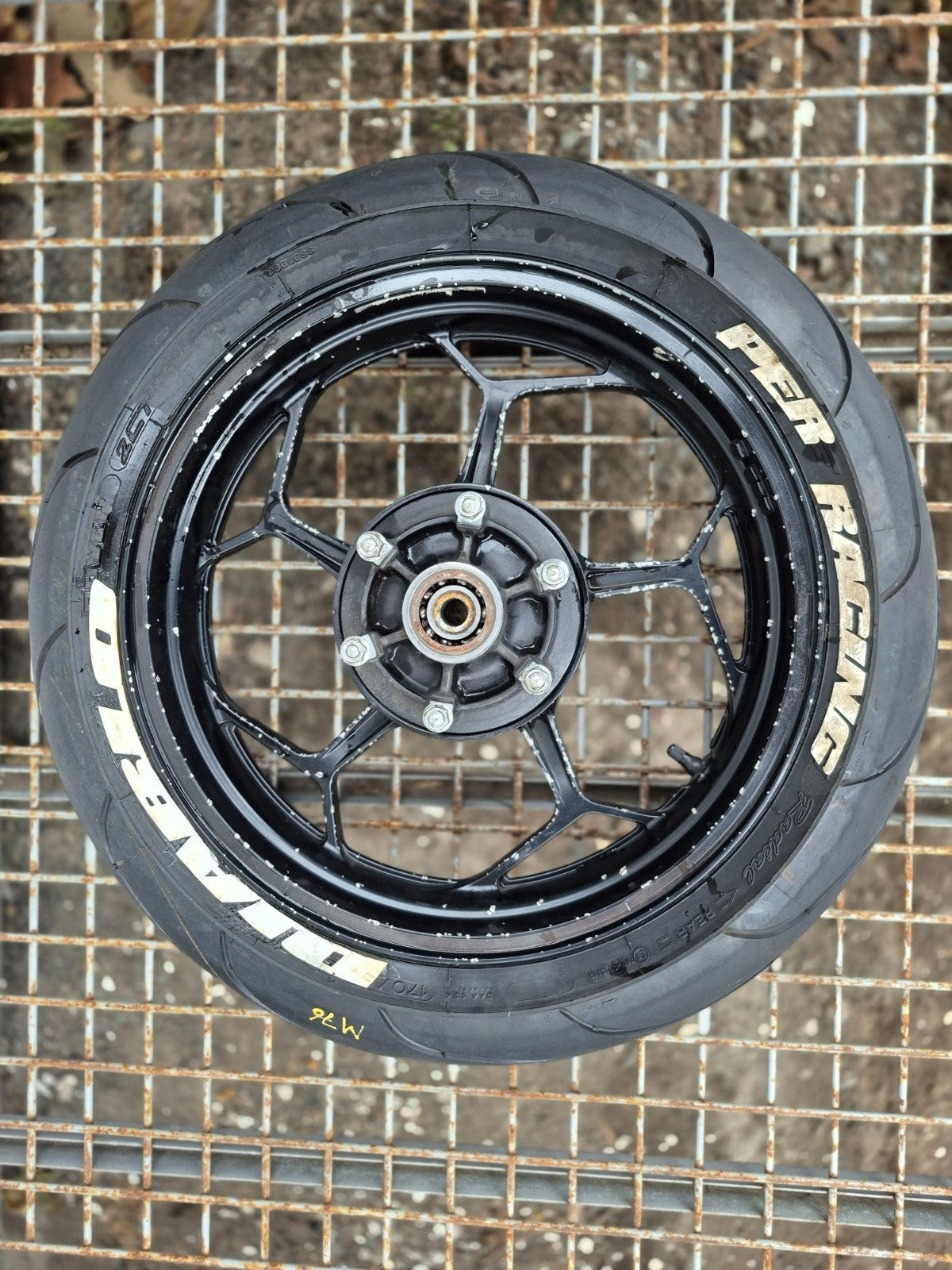 2014 Kawasaki Ninja 300 Ex300a Rear & Front Wheel W/ Tire R 17 OEM