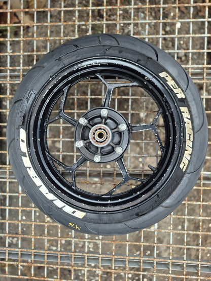 2014 Kawasaki Ninja 300 Ex300a Rear & Front Wheel W/ Tire R 17 OEM