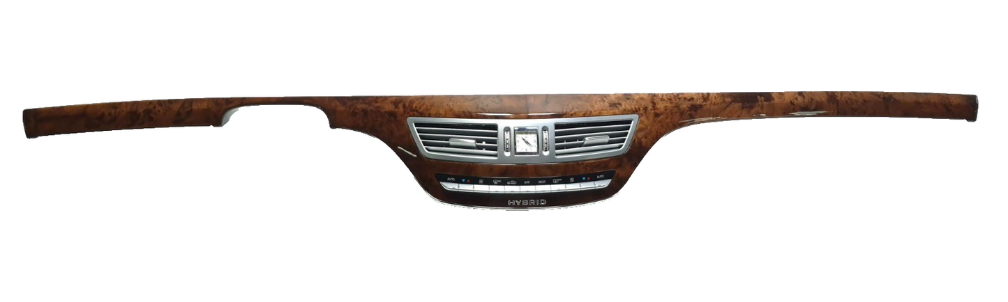 2010 Mercedes S400 W221 Hybrid Center Dash Trim Bezel Wood Assembly OEM