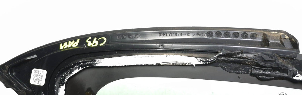 2021 Tesla Model 3 Rear Quarter Window Glass Passenger Side Right OEM