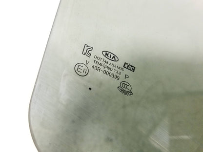 2014 - 2019 Kia Soul Door Window Glass Rear Passenger Side Right OEM