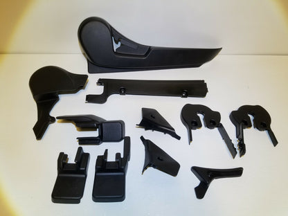 10-17 Mitsubishi Lancer Seat Trim Panel Cover Front Passenger Side 11pcs OEM 56k