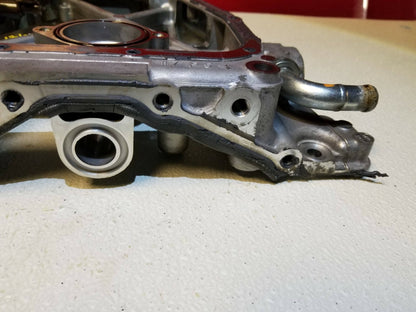 2017 Subaru Legacy Engine Upper Oil Pan W/ Water Pump 2.5l OEM