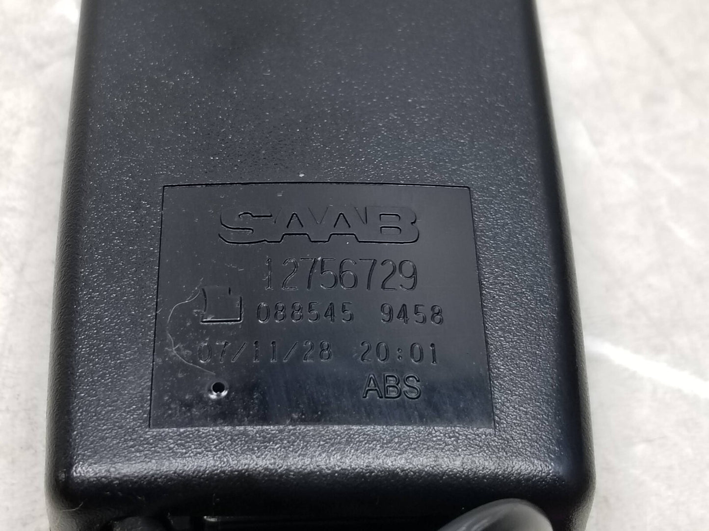 2008  2011 Saab 9-3 Sedan Seat Belt Buckle Front Passenger Side Right OEM