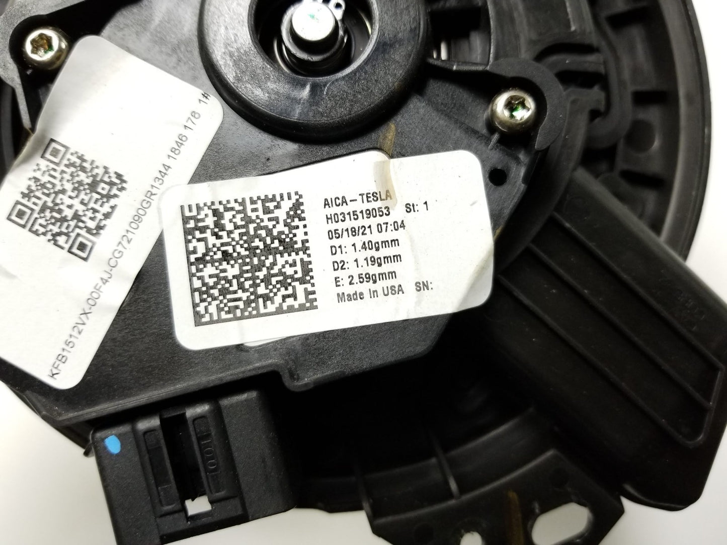 2021 Tesla Model 3 Blower Motor OEM