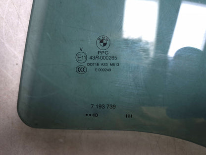 2008 BMW X6 E71 Rear Door Window Glass Driver Side Left OEM