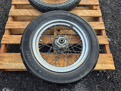 1997 Harley Sportster Xl883  Xl 883 Rear & Front Wheel W/ Tire Pair 16" 19" OEM