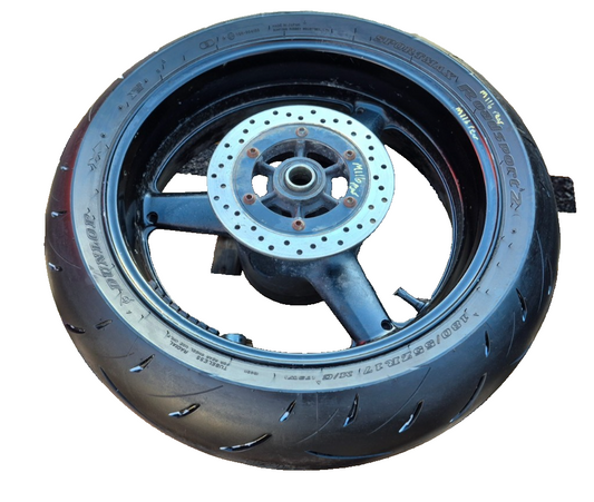 2002 Yamaha R6 Yzf-r6 Rear Wheel Rim J17xmt5.50 & Tire 180/55zr17 OEM