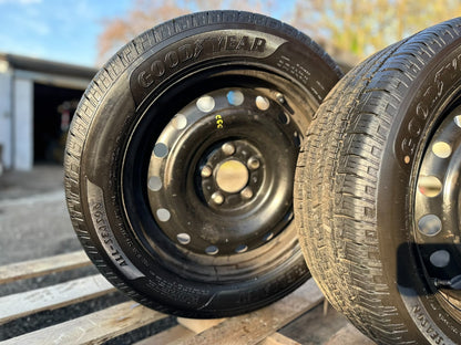 2012 Hyundai Sonata Steel Wheel Rim W/ Tire Good Year 205/55r16 10/32" 2pcs OEM
